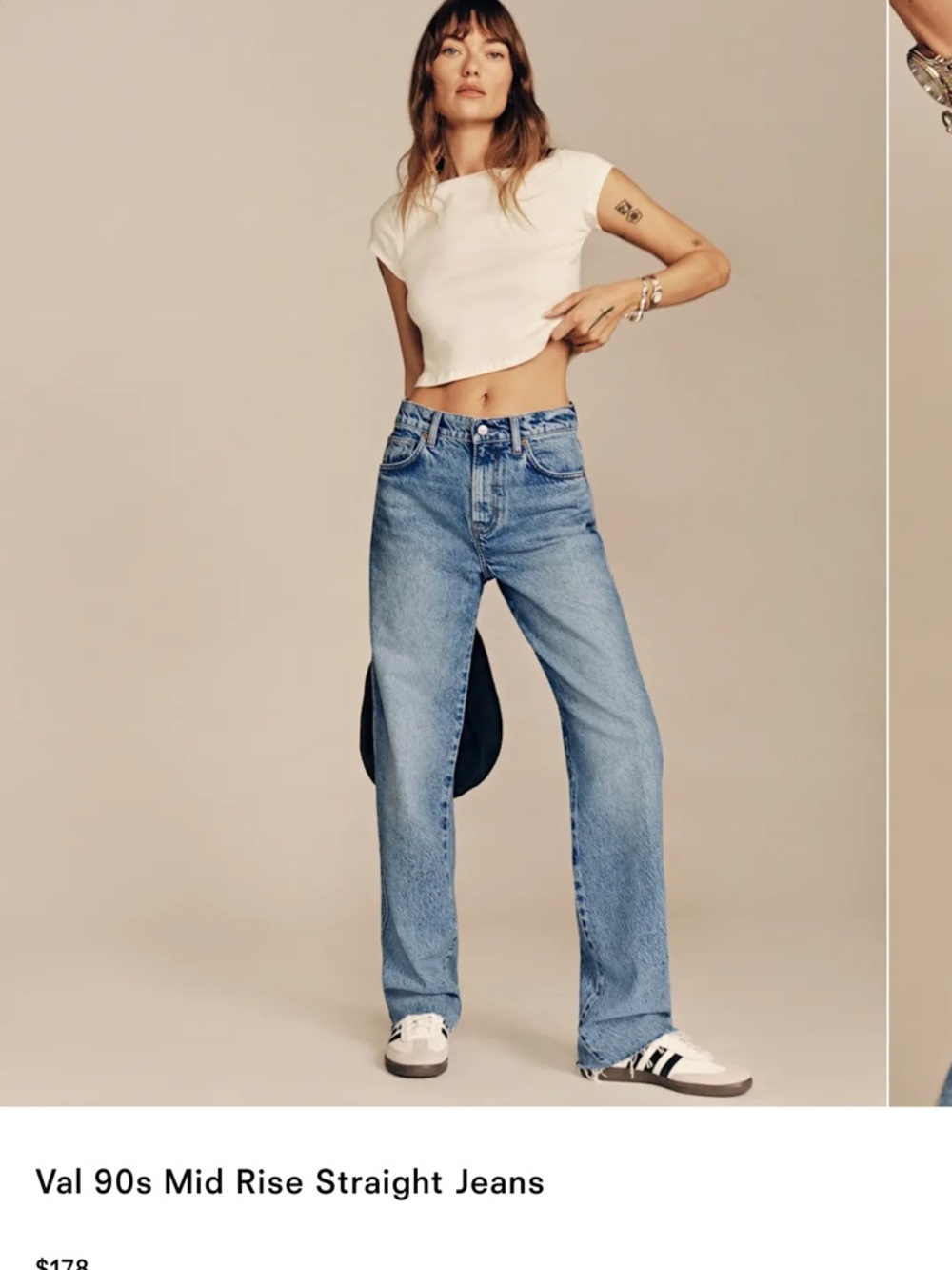 Reformation Straight-Leg Jeans — Light Blue Wash
